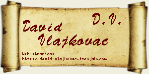 David Vlajkovac vizit kartica